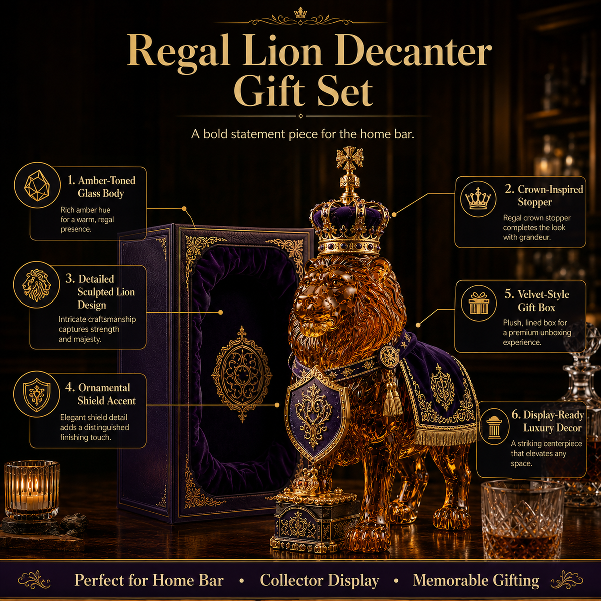 Royal Lion Whiskey Decanter