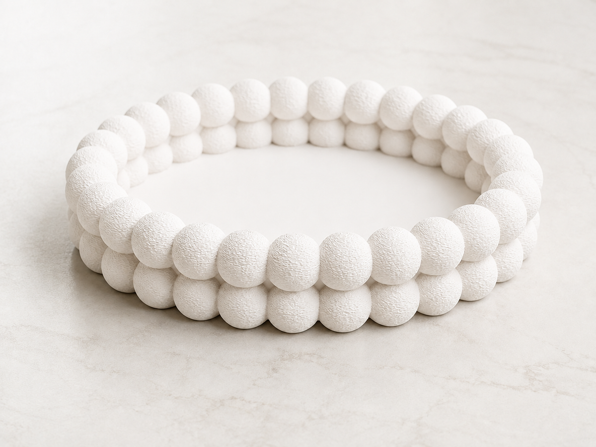 Beaded Round Tray