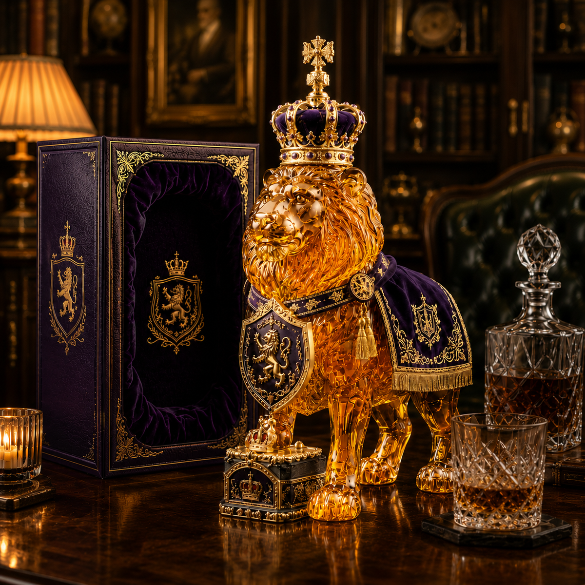 Royal Lion Crown Whiskey Decanter