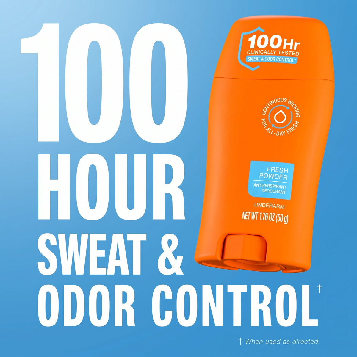 Antiperspirant Deodorant, 100-Hour Sweat & Odor Control, Non-Greasy