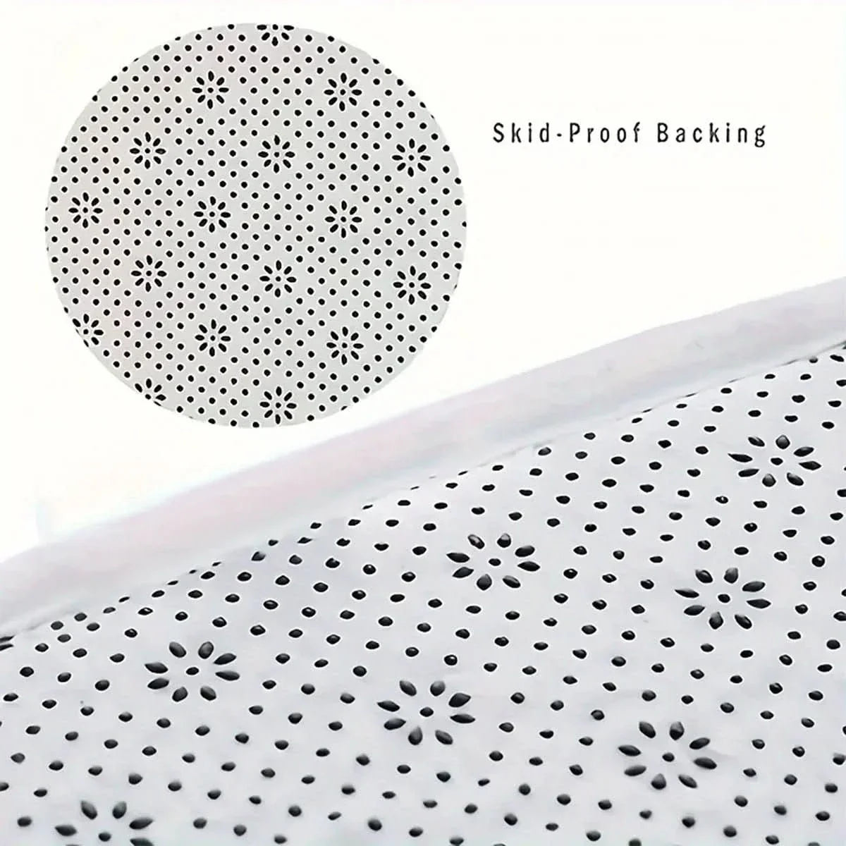 Curved Bathroom Mat - Thick Absorbent Non-Slip Bath Mat for Bathroom Safety