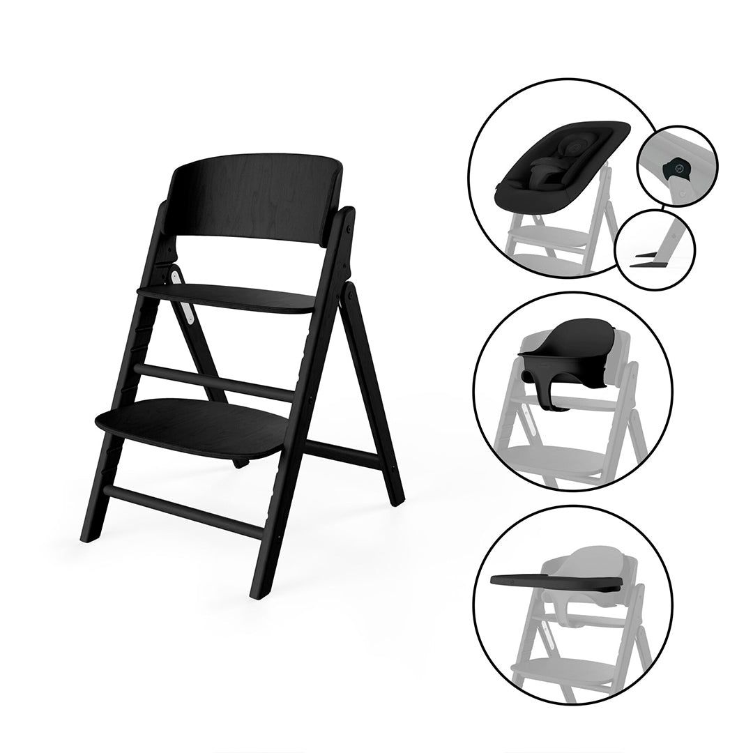Outlet - CYBEX Click & Fold 4 In 1 Highchair - Stunning Black
