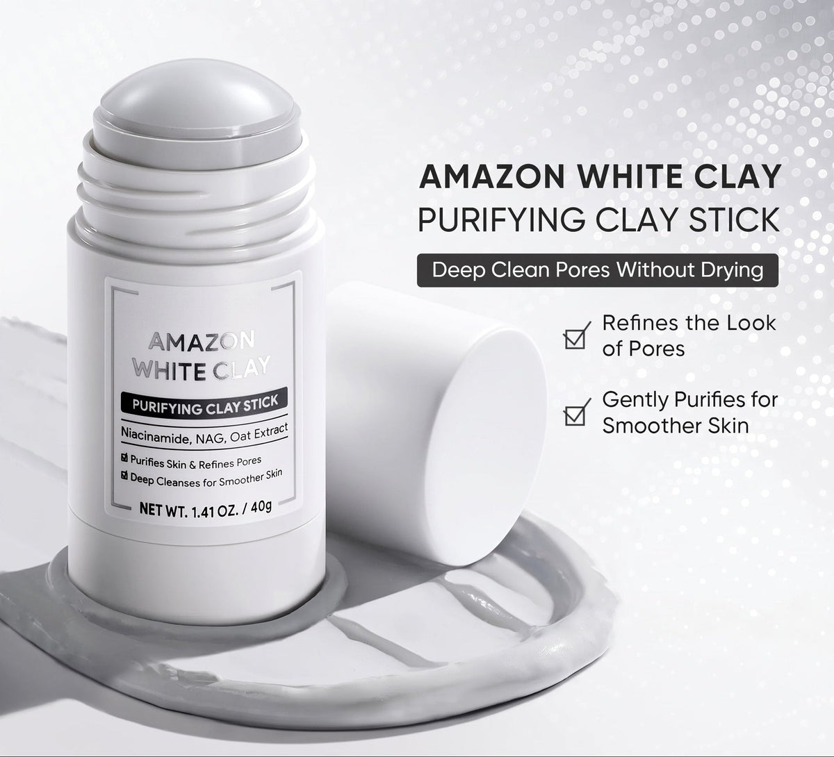 Clay Stick Mask for Every Skin Concern with Niacinamide & Pore Care