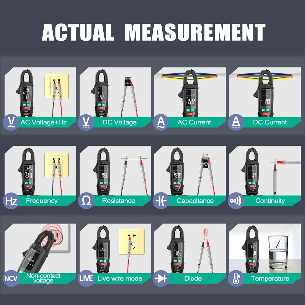 AC DC Clamp Electric Meter