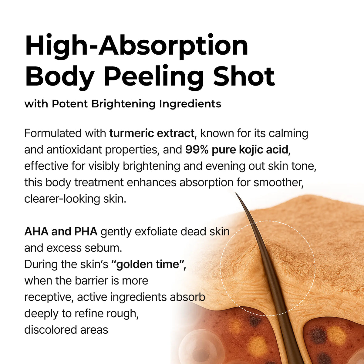 Kojic Acid Turmeric Body Spray for Dark Spots and Rough Texture