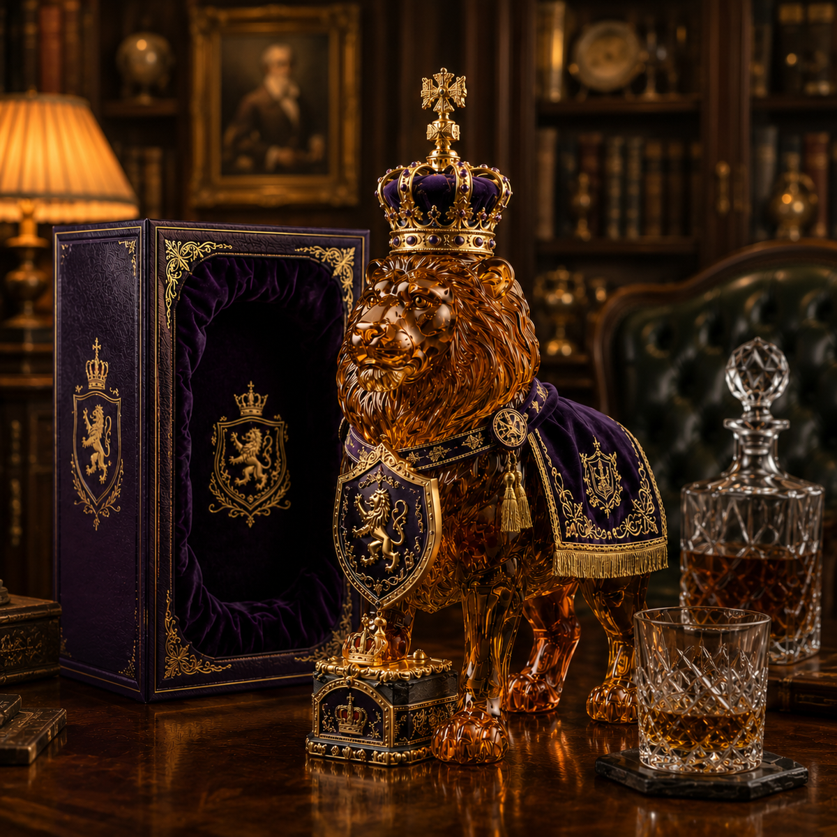 Royal Lion Crown Whiskey Decanter