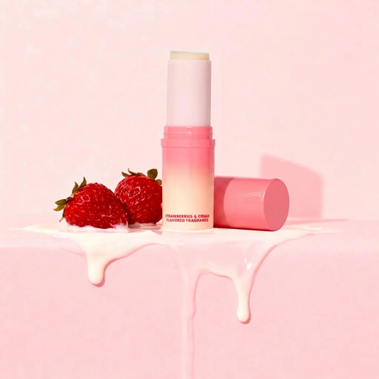Strawberries and Cream Flavored Solid Fragrance Roll-On