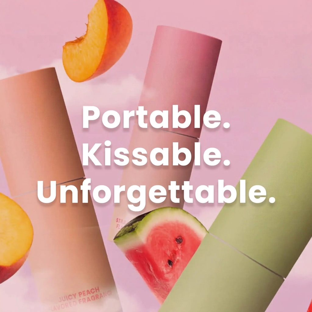 Strawberries and Cream Flavored Solid Fragrance Roll-On
