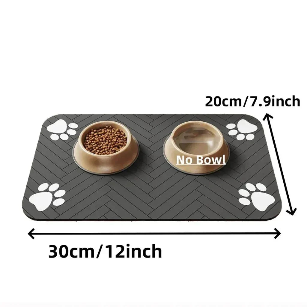 FEEDDRY – Absorbent Pet Bowl Mat for Clean Floors