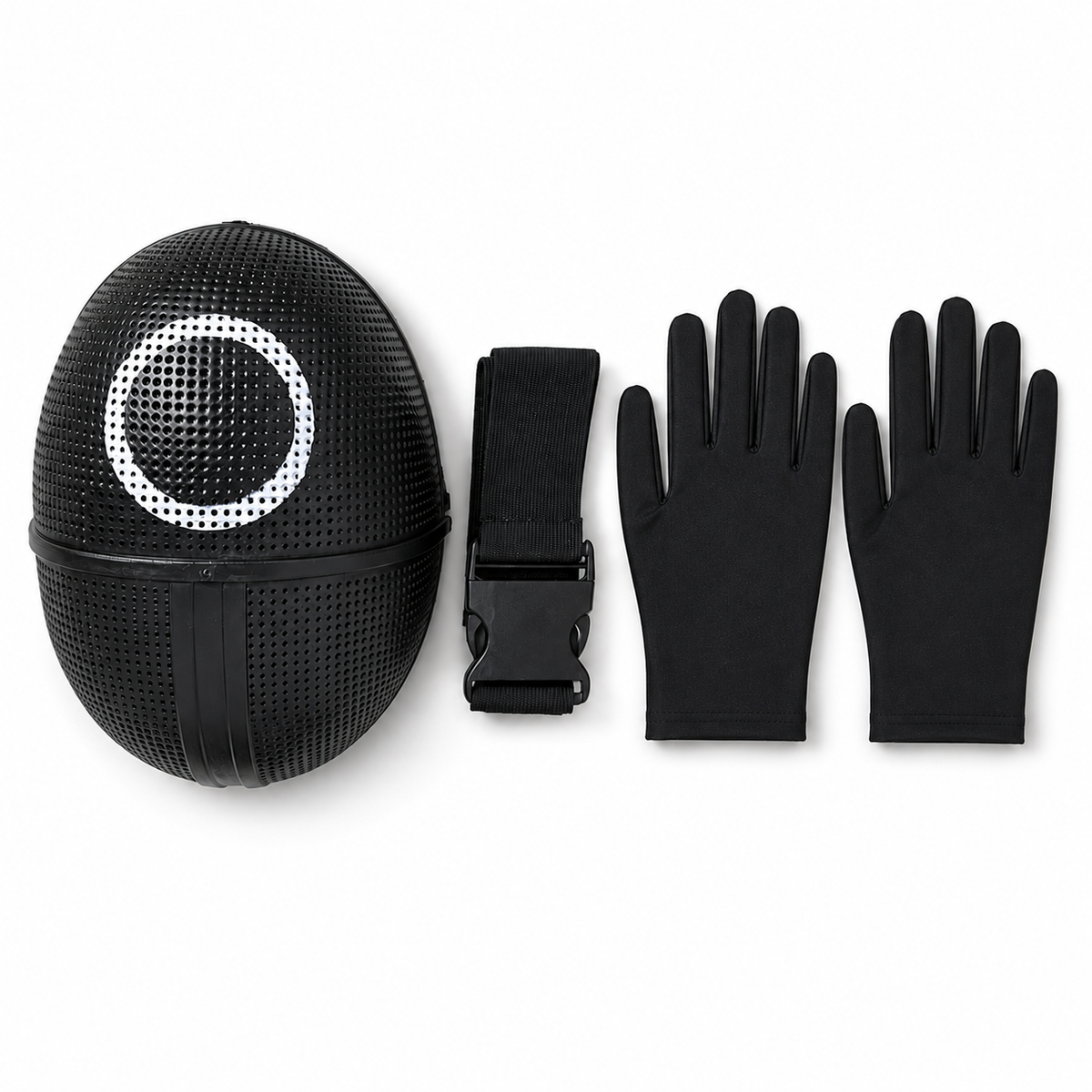 Halloween survival game Costume Jumpsuit Outfit with Hooded Design Guard Mask and Belt