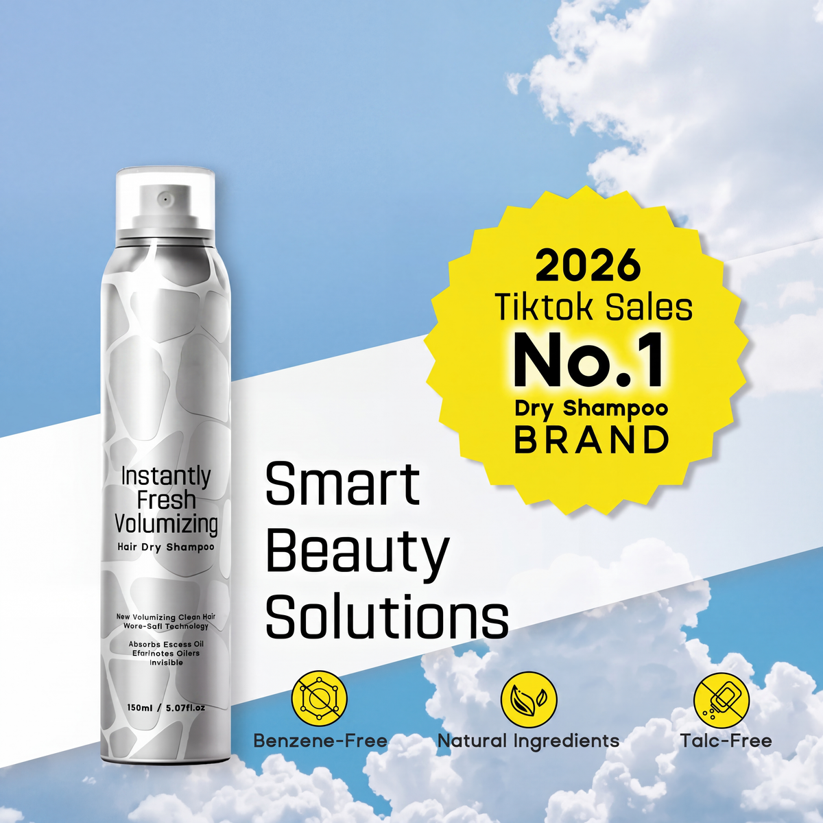 Instant Fresh Volumizing Dry Shampoo for Oily Hair