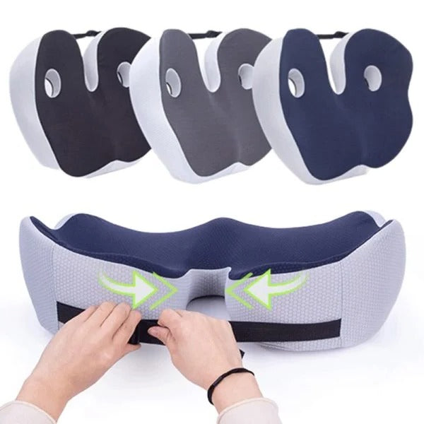 Adjustable Memory Foam Sit Bone Relief Seat Cushion