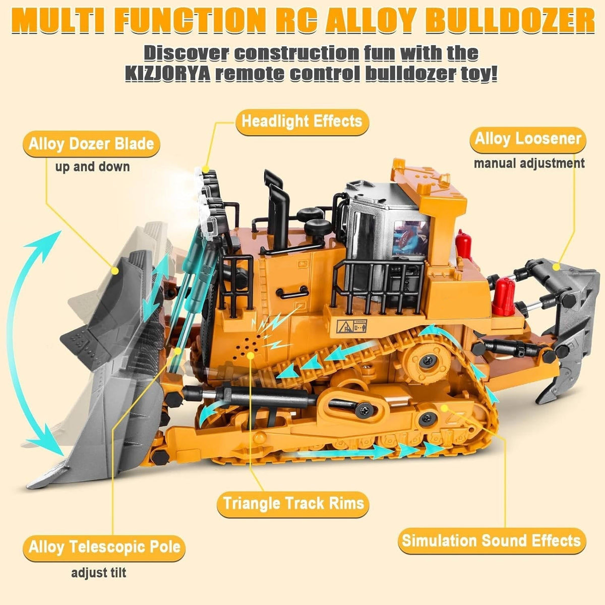 4WD Remote Control Excavator Bulldozer Dump
