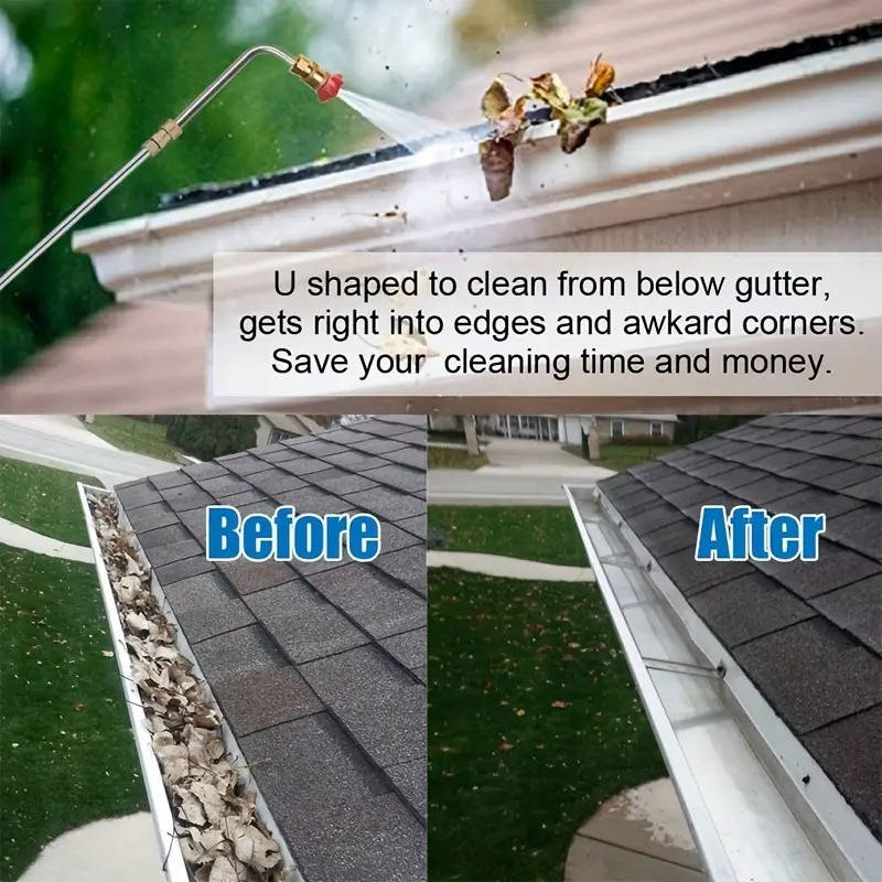 4000 PSI Telescoping High Pressure Power Washer Extension Wands For Gutter & Roof Drainage & Walls Cleaning