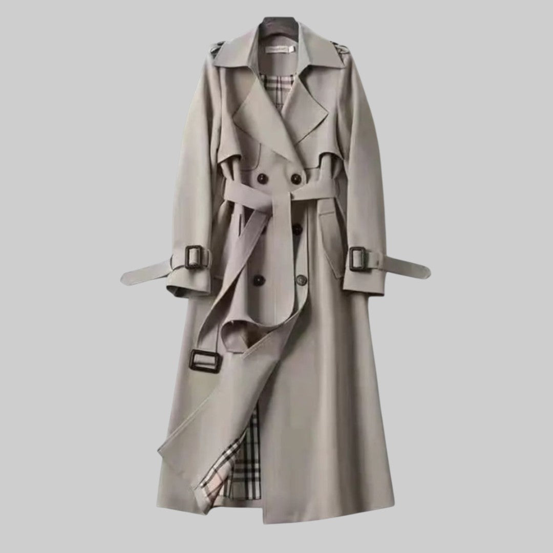 Women's Belted Double-Breasted Trench Coat