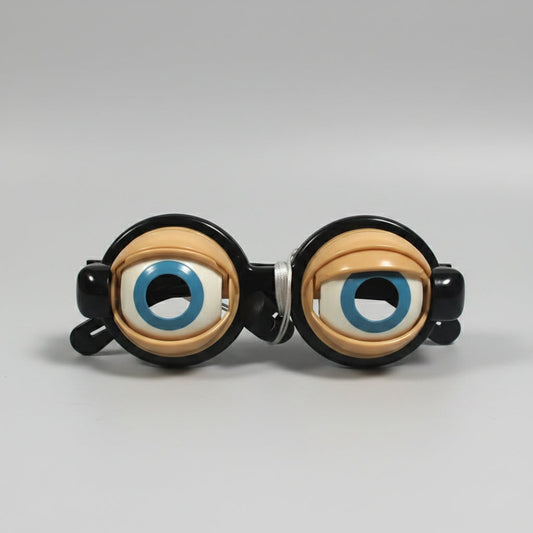 Kids' Halloween Crazy Eyes Glasses Novelty Prank Toy with Moving Eyelids for Party Fun