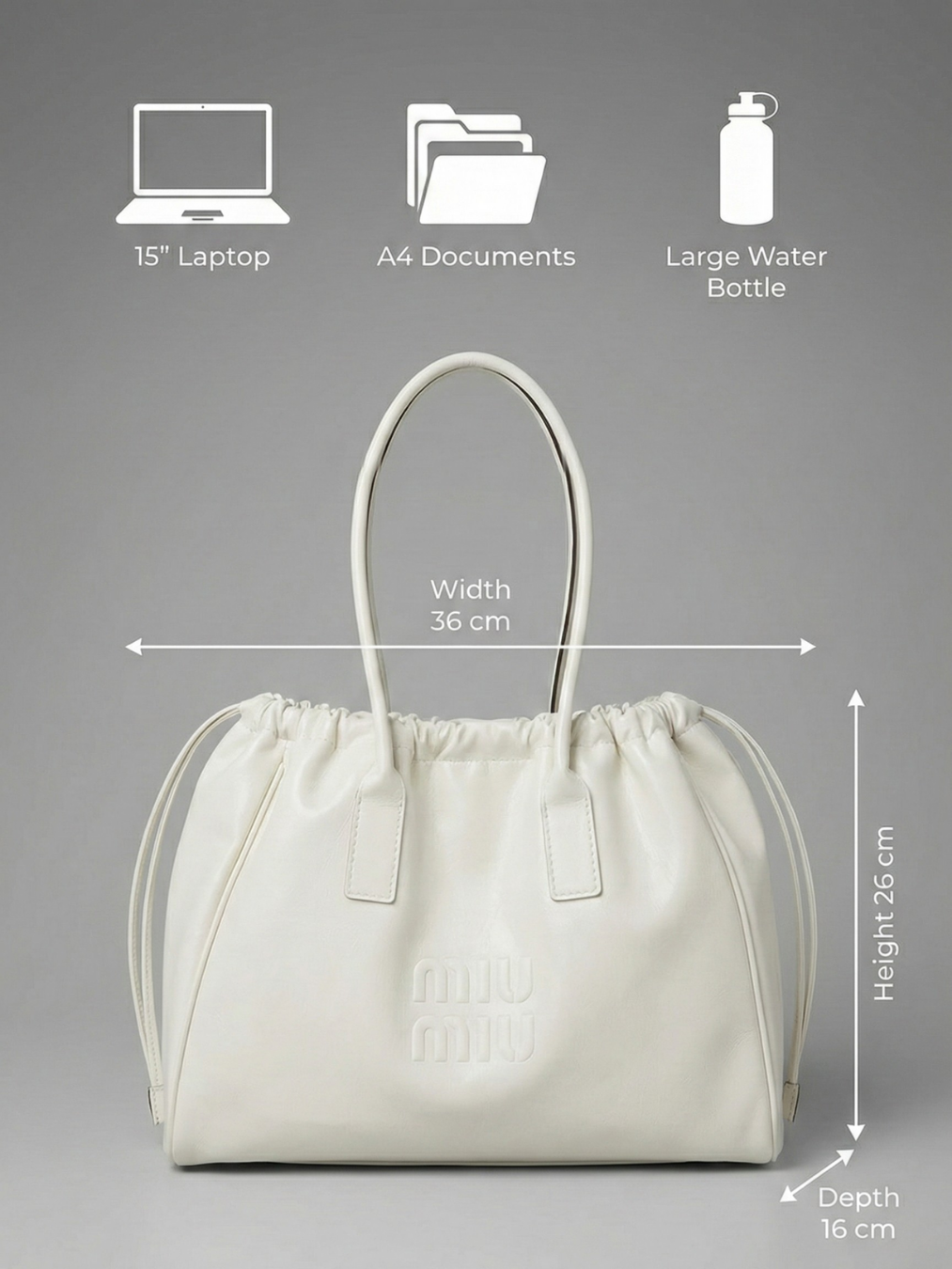White large tote bag for work | PARMA