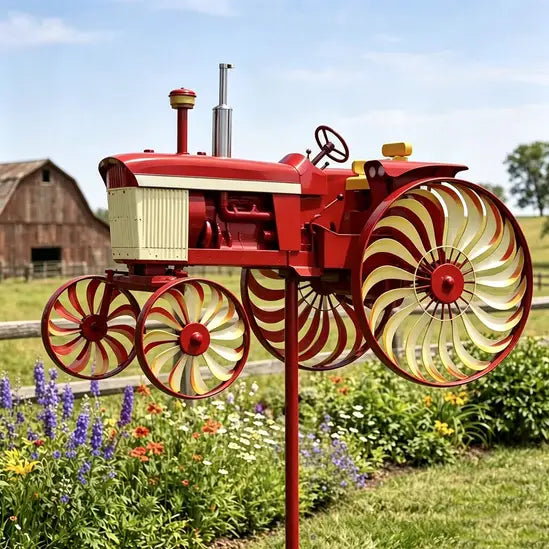 Handmade Tractor Wind Spinner