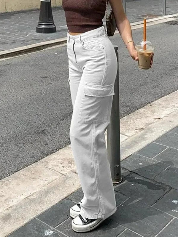 Adjustable Straight Fit Cargo Pants