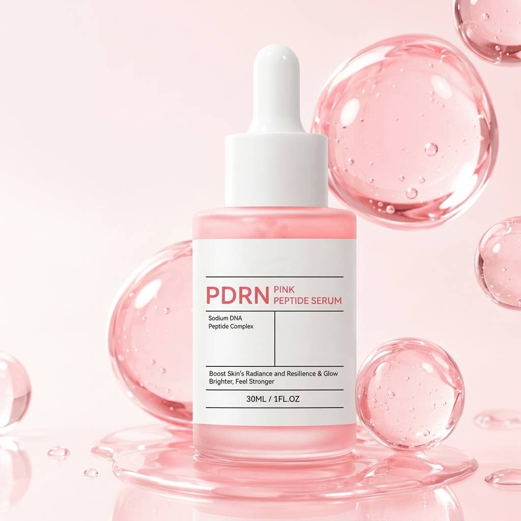 PDRN Peptide Face Serum 30ml with Collagen and Niacinamide – Hydrating Glow Serum