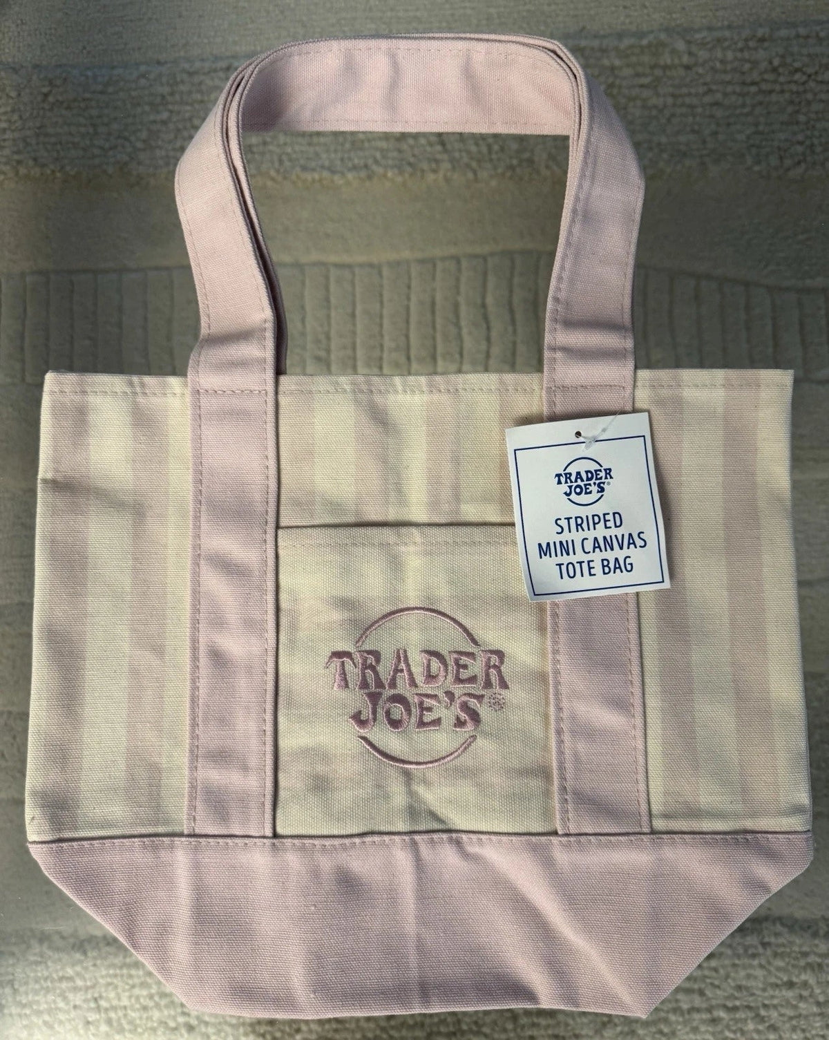 Striped Canvas Mini Tote Set of 4