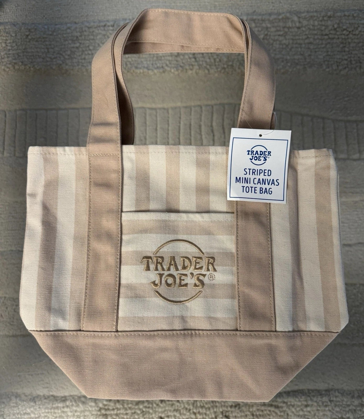Striped Canvas Mini Tote Set of 4