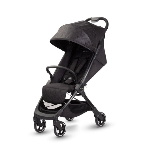 Silver Cross Clic Stroller with Raincover - Black