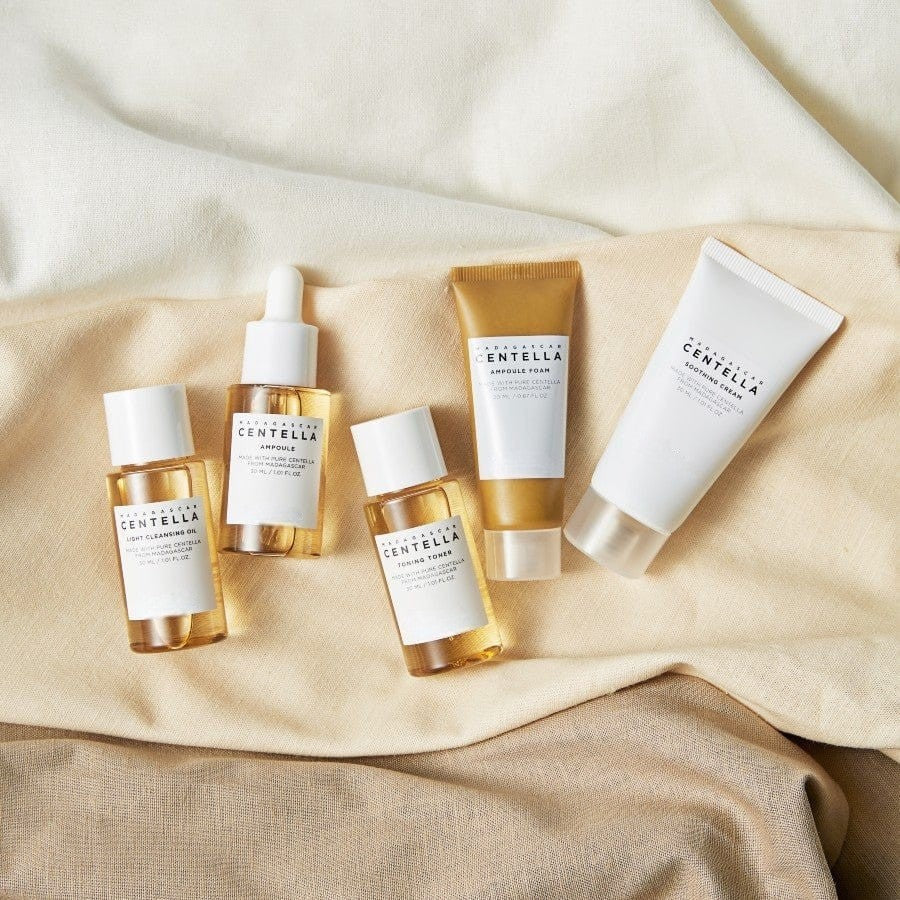 Madagascar Centella Travel Kit with Soothing Skincare Routine for All Skin Types